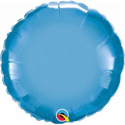 18 Inch Chrome Blue Round Foil Balloon