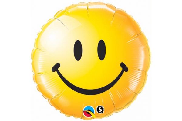 18 Inch Smiley Face Yellow Foil Balloon