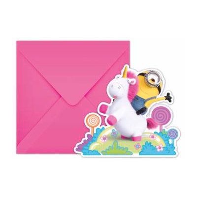  Despicable Me/fluffy Invitations (pack quantity 6) 