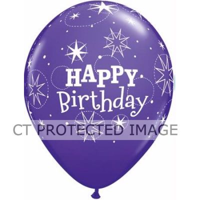  11 Inch Birthday Violet & Lilac Qualatex (pack quantity 25) 