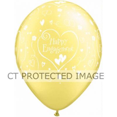 11 Inch Engagement Hearts Diamond Clear Qualatex (pack quantity 50) 