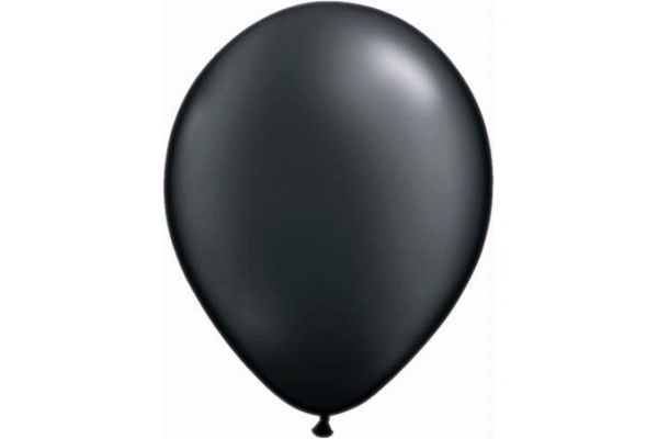  5 Inch Pearl Onyx Black Balloons (pack quantity 100) 