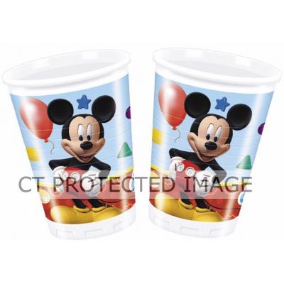 200ml Playful Mickey Plastic Cups (pack quantity 8) 