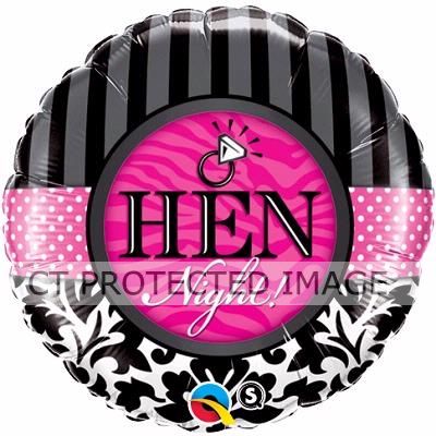 18 Inch Hen Night Damask & Stripes Foil