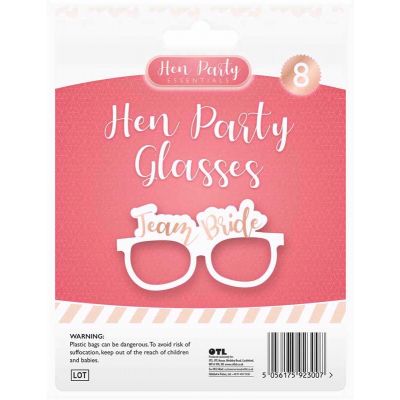  Hen Party Glasses (pack quantity 8) 