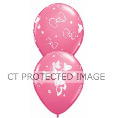  12 Inch Minnie Rose Balloons (pack quantity 6) 