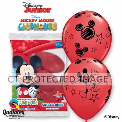  12 Inch Mickey Red Balloons (pack quantity 6) 