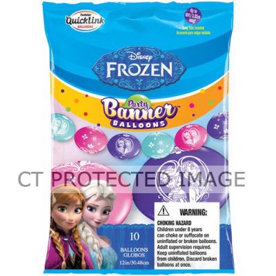  Frozen Party Banner Balloons (pack quantity 10) 