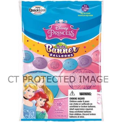  Disney Princess Banner Balloons (pack quantity 10) 