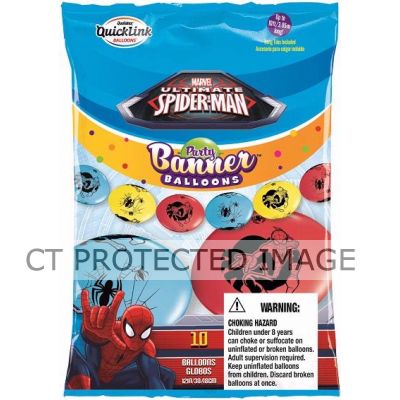  Spider-man Party Banner Balloons (pack quantity 10) 