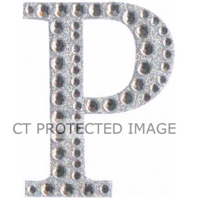 50mm Letter P Diamante Iridescent