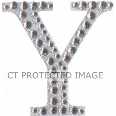 50mm Letter Y Diamante Iridescent