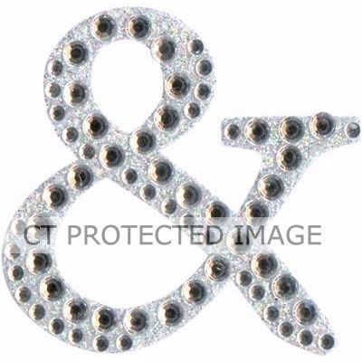 50mm Ampersand Diamante Iridescent