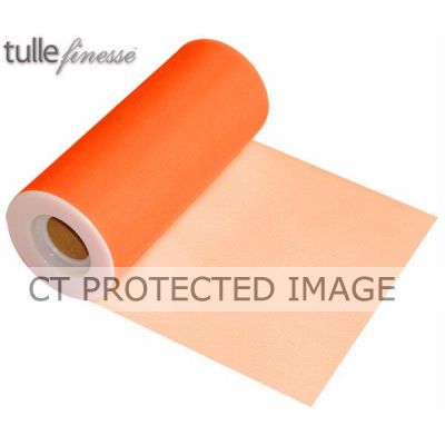 6 Inch 25yd Orange Tulle Finesse