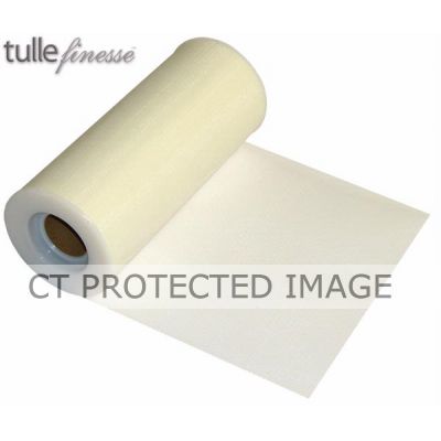 6 Inch 25yd Ivory Tulle Finesse