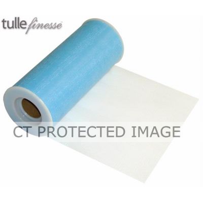 6 Inch 25yd Light Blue Tulle Finesse