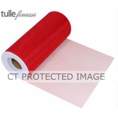 6 Inch 25yd Red Tulle Finesse