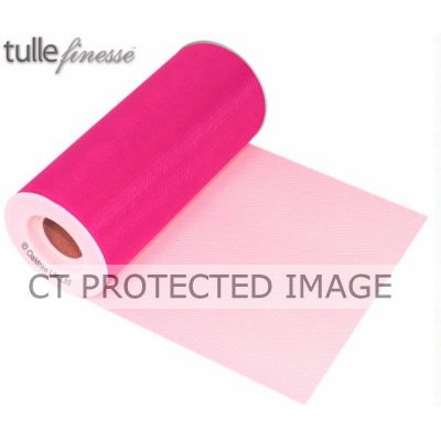 6 Inch 25yd Hot Pink Tulle Finesse