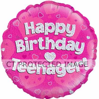18 Inch Birthday Teenager Pink Foil
