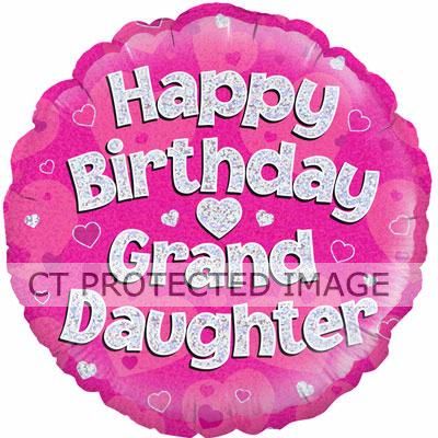 18 Inch Granddaughter Birthday Foil