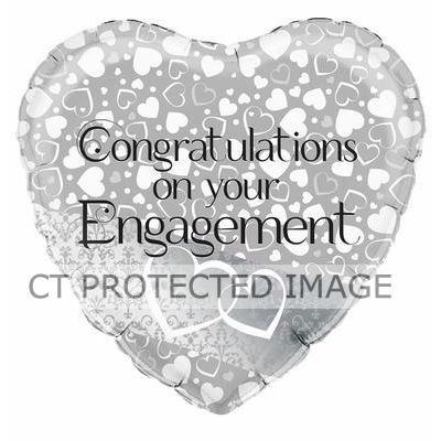 18 Inch Entwined Hearts Engagement Foil