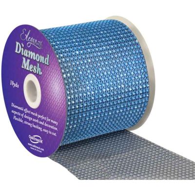 9m Eleganza Light Blue Diamond Mesh