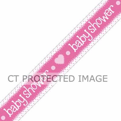 9ft Baby Shower Pink Banner