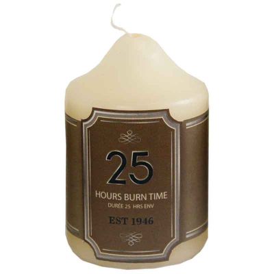 5x7.5cm Overdipped Church Pillar Candle