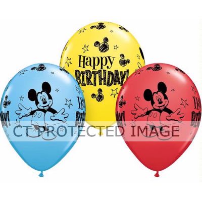  11 Inch Mickey Mouse Birthday Qualatex (pack quantity 25) 