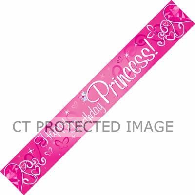 9ft Birthday Princess Banner