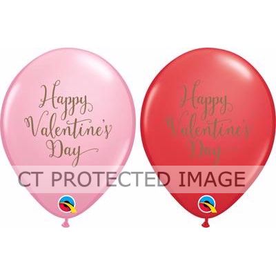  11 Inch Valentines Script Balloons (pack quantity 25) 