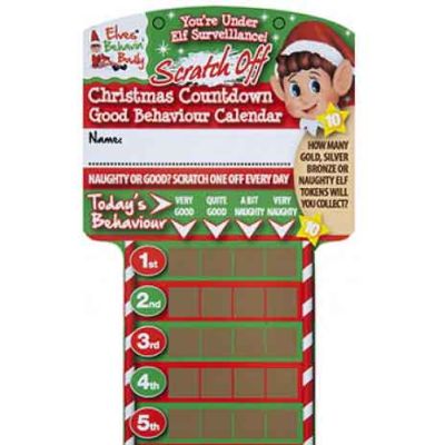 Elf Scratch Off Count Down Advent Calendar