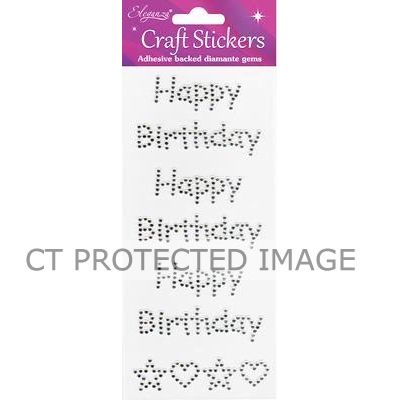No.43 Birthday Clear/silver Craft Stickers