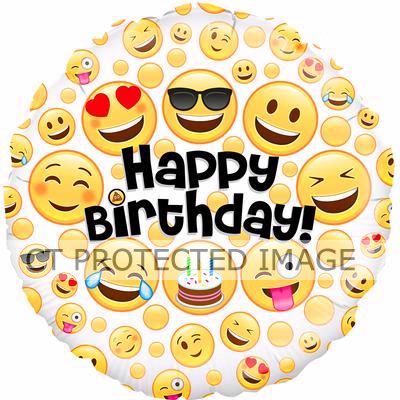 18 Inch Birthday Emoji Foil