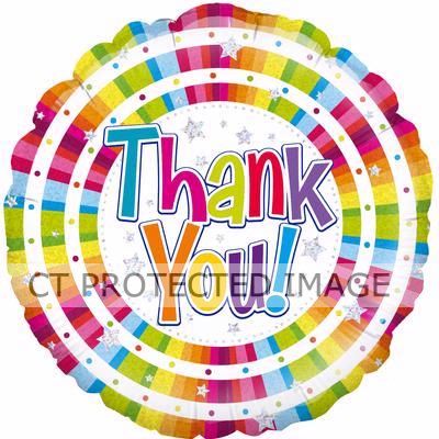 18 Inch Bright Thank You Holographic Foil