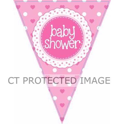 3.9m Baby Shower Pink Party Bunting
