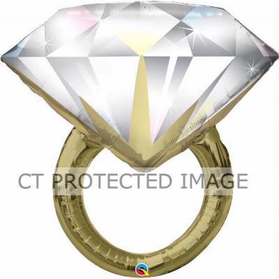37 Inch Diamond Wedding Ring Super Shaped Foil Balloon