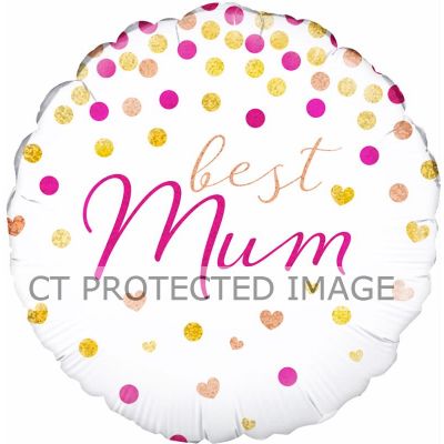 18 Inch Best Mum Holographic Foil Balloon