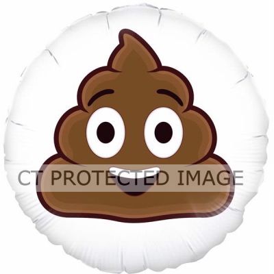 18 Inch Smiling Poop Emoji Foil Balloon