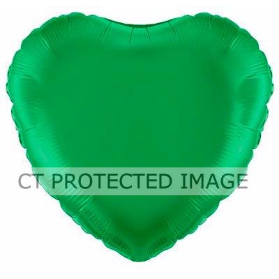 18 Inch Green Heart Foil Balloon