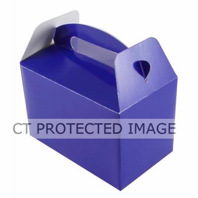  Royal Blue Party Boxes (pack quantity 6) 