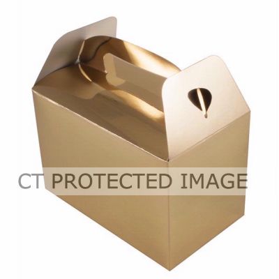  Metallic Gold Party Boxes (pack quantity 6) 
