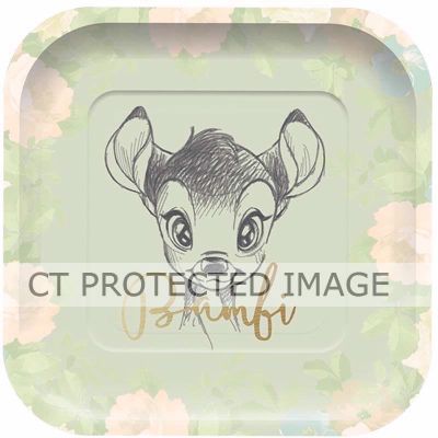  Bambi Cutie Sq Plates (pack quantity 4) 