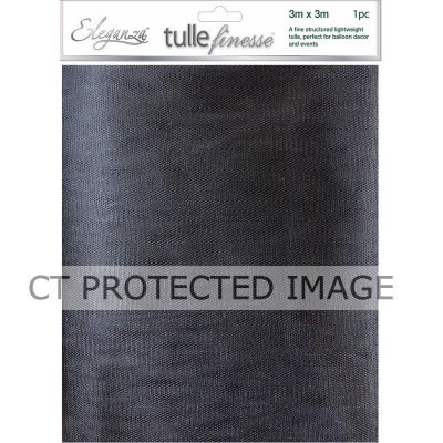 3m X 3m Black Tuille Sheet