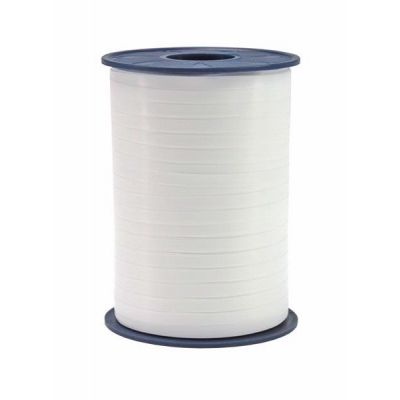 500m X 5mm Pure White Curling Ribbon