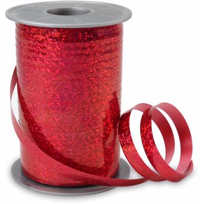 10mm Holographic Red Curling Ribbon