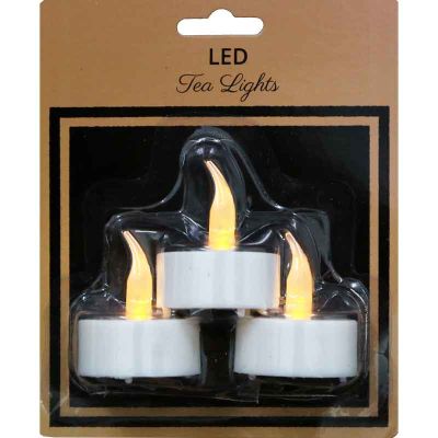 Led Tea Lites (pack quantity 3)