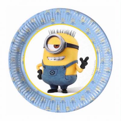  20cm Lovely Minions Plates (pack quantity 8) 