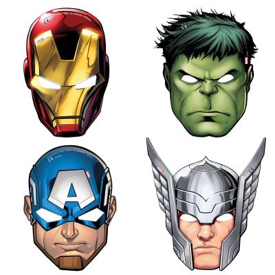  Die Cut Mighty Avengers Masks (pack quantity 6) 