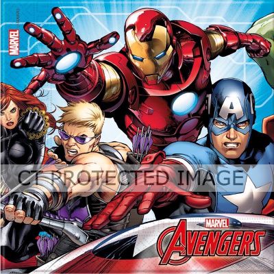  Mighty Avengers 33cm Napkins (pack quantity 20) 
